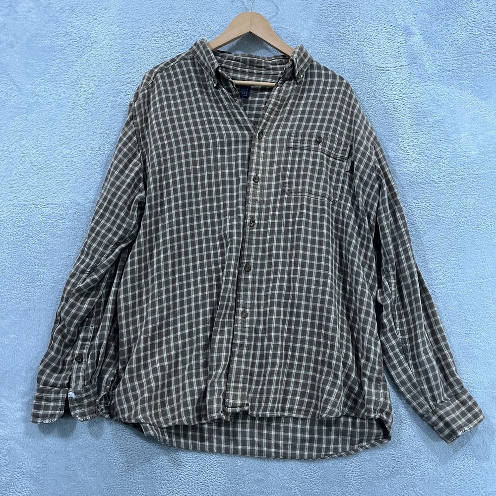Woolrich Flannel Shirt Men 2XL Multicolor Plaid Casual Collared Button Down